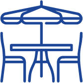 Terraza y jardin
